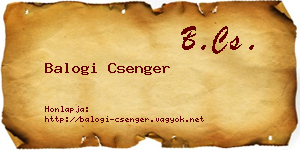 Balogi Csenger névjegykártya